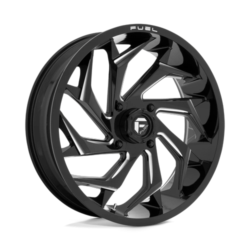 Fuel Off-Road Aluminum Wheels 20X7 Reaction Utv D753 Gloss Black Milled