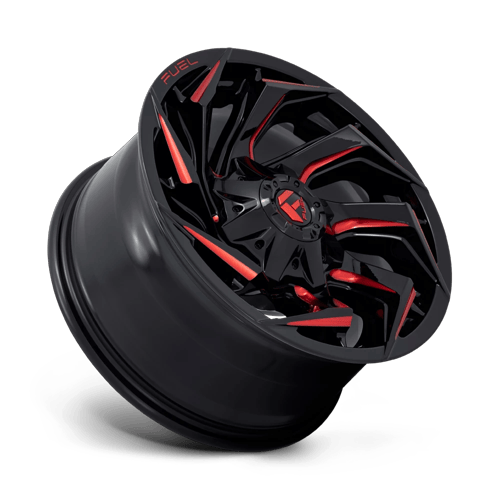 Fuel Off-Road D755 18X9 Gloss Black Milled W/ Red Tint 6x135/5.5 +1mm