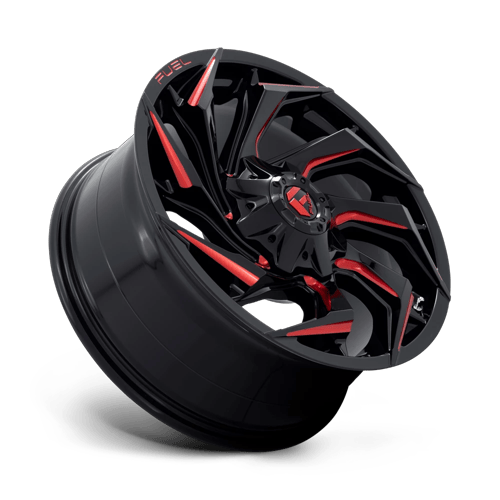 Fuel Off-Road D755 20X9 Gloss Black Milled W/ Red Tint 8x180 +20mm