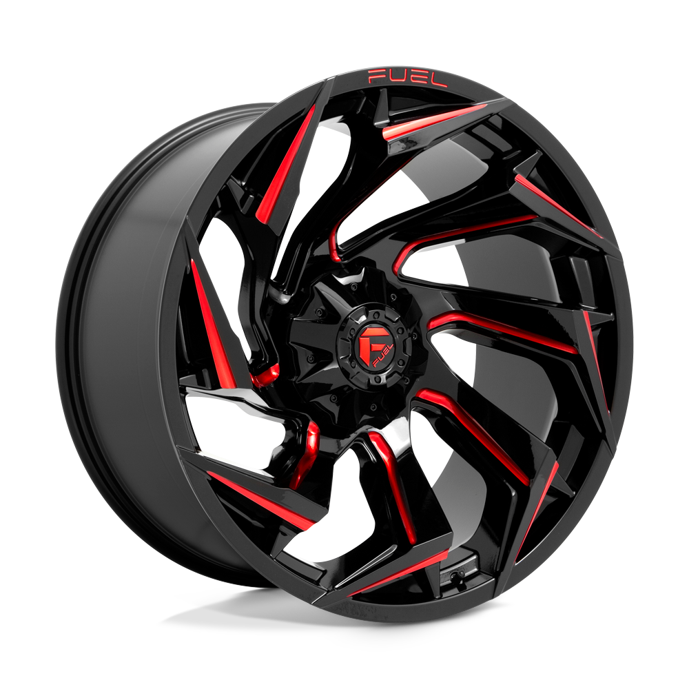 Fuel Off-Road D755 24X12 Gloss Black Milled W/ Red Tint 8x170 -44mm