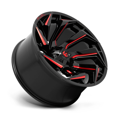 Fuel Off-Road D755 24X12 Gloss Black Milled W/ Red Tint 8x170 -44mm