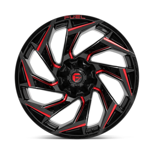 Fuel Off-Road D755 24X12 Gloss Black Milled W/ Red Tint 8x170 -44mm