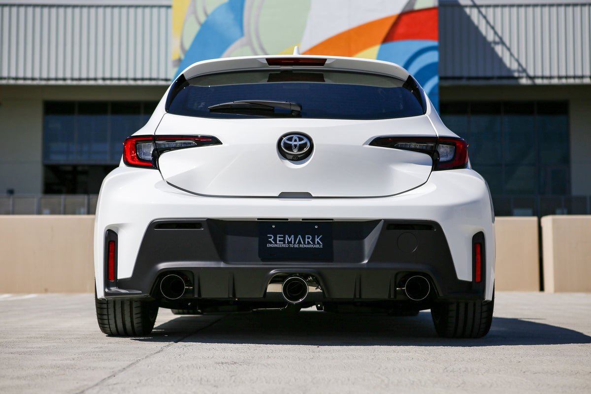 Remark 2023+ Toyota GR Corolla Elite Spec Cat-Back Exhaust w/ Outer Polished & Center Burned TI Tips - RK-C3076T-05