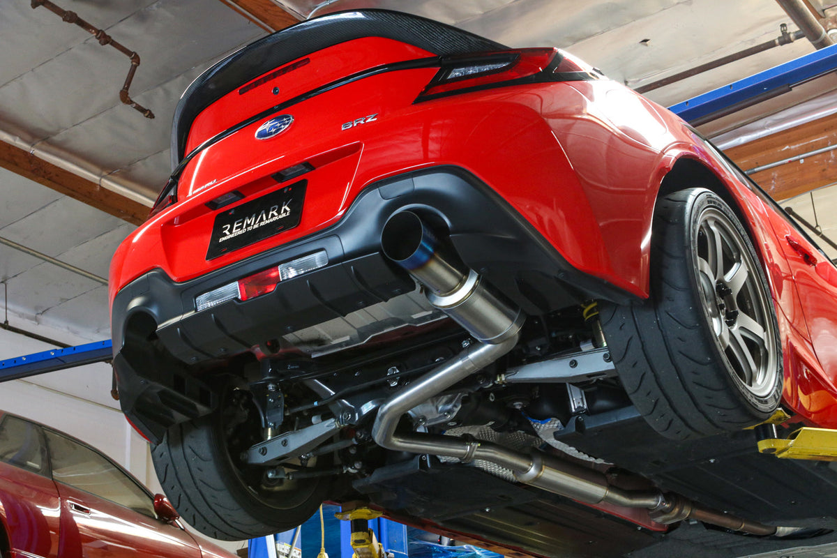 REMARK 2022 Subaru BRZ Catback Exhaust - R1 Spec Single-Exit Full Titanium (Resonated) - RK-C1063T-04TFC
