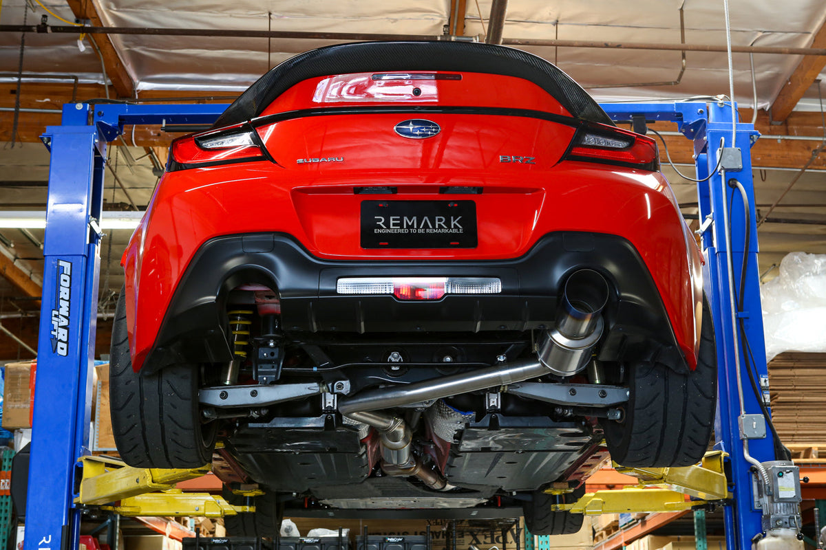 REMARK 2022 Subaru BRZ Catback Exhaust - R1 Spec Single-Exit Full Titanium (Resonated) - RK-C1063T-04TFC