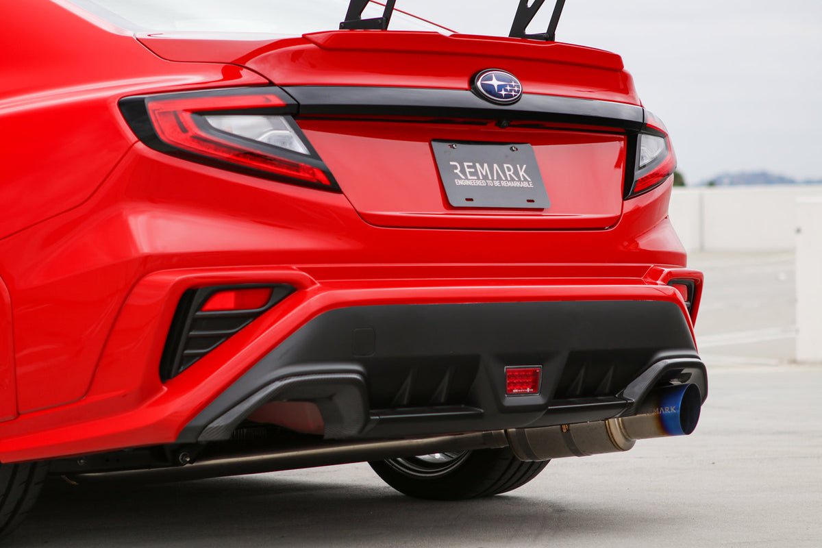 REMARK 2022+ Subaru WRX VB Catback Exhaust - R1 Spec Single-Exit Full Titanium (Resonated) - RK-C1076S-03TFC