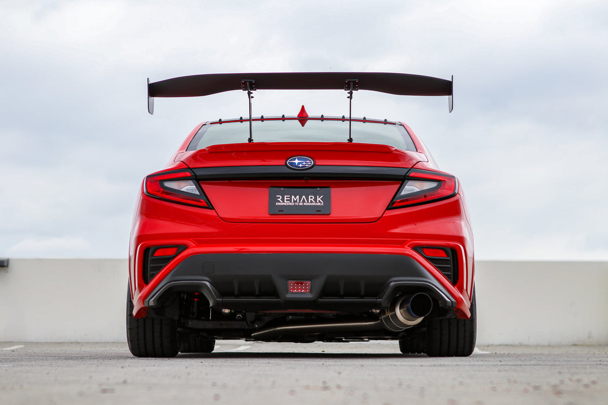 REMARK 2022+ Subaru WRX VB Catback Exhaust - R1 Spec Single-Exit Full Titanium (Resonated) - RK-C1076S-03TFC