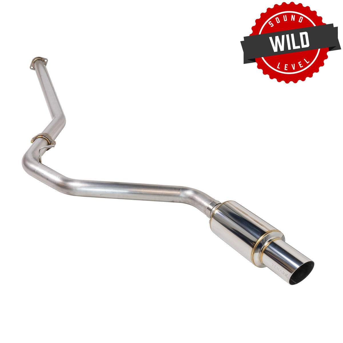 Remark 22+ Subaru WRX (VB) R1 Spec Single-Exit Stainless Catback Exhaust (Resonated) - RK-C1076S-03C