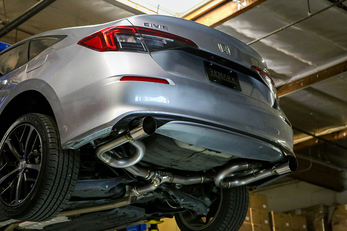 Remark 2022+ Honda Civic Sport Sedan (FE2) Catback Exhaust - Dual Stainless Steel Tips - RK-C2063H-11