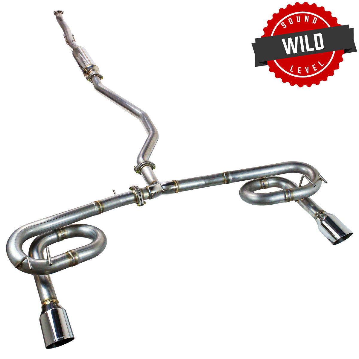 Remark 2022+ Honda Civic Sport Sedan (FE2) Catback Exhaust - Dual Stainless Steel Tips - RK-C2063H-11