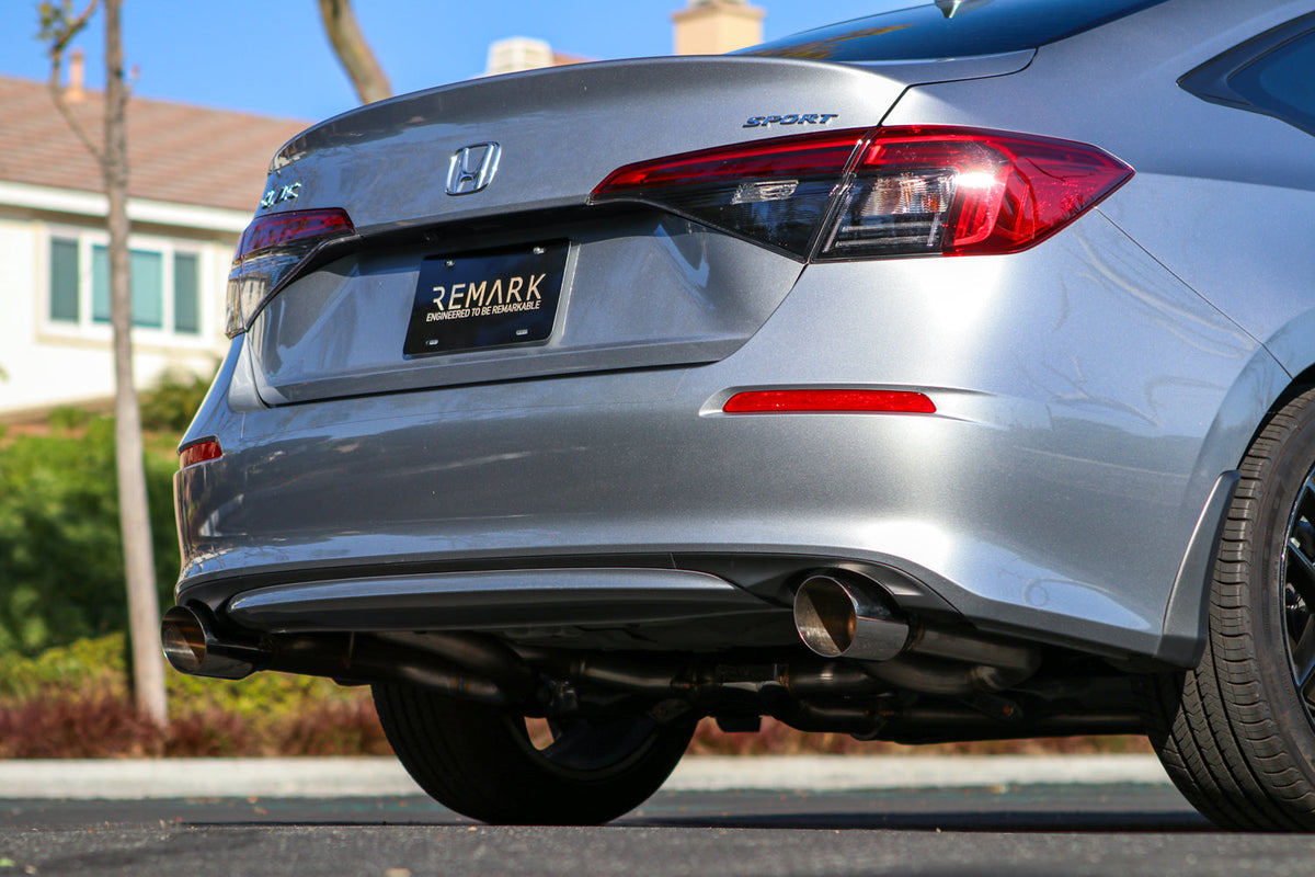 Remark 2022+ Honda Civic Sport Sedan (FE2) Catback Exhaust - Dual Stainless Steel Tips - RK-C2063H-11