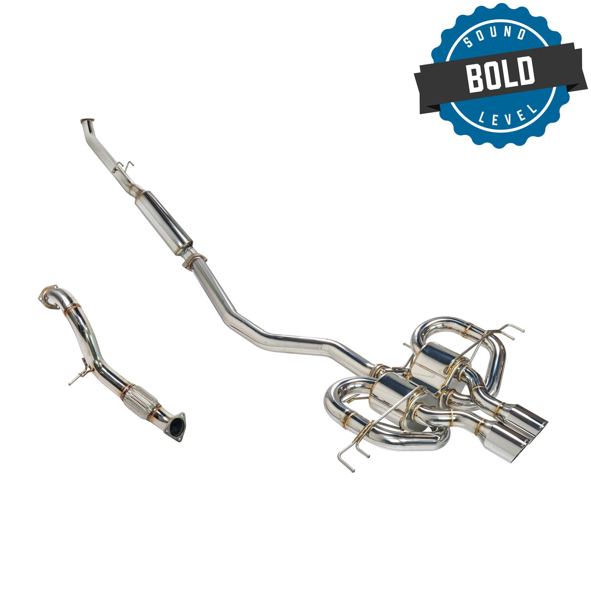 Remark 17-21 Honda Civic Type R FK8 Sports Touring CatBack Exhaust/Front Pipe - Stainless Steel - RK-C2076H-01L