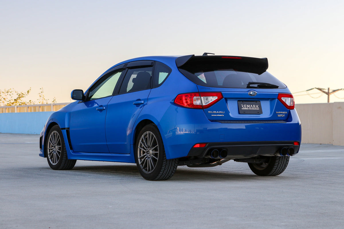Remark 08-14 Subaru STi GR Hatch Cat-Back Exhaust w/ SS Quad Tips (Non-Resonated) - RK-C4076S-02N