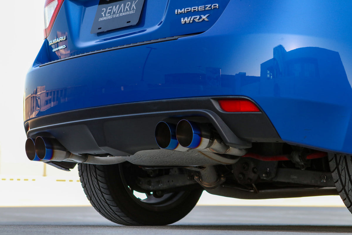 Remark 08-14 Subaru STi GR Hatch Sports Touring Spec - Burnt Quad Tips (Non-Resonated) - RK-C4076S-02TN