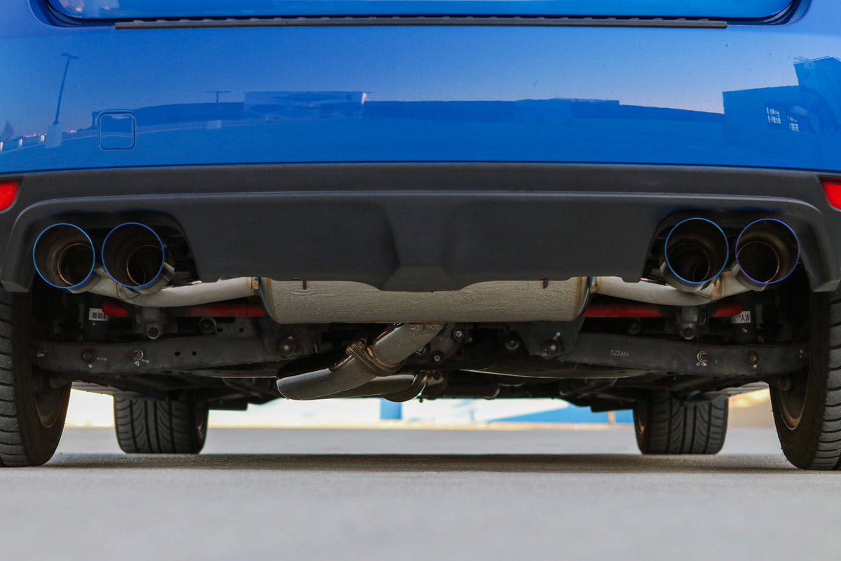 Remark 08-14 Subaru STi GR Hatch Cat-Back Exhaust w/ SS Quad Tips (Non-Resonated) - RK-C4076S-02N