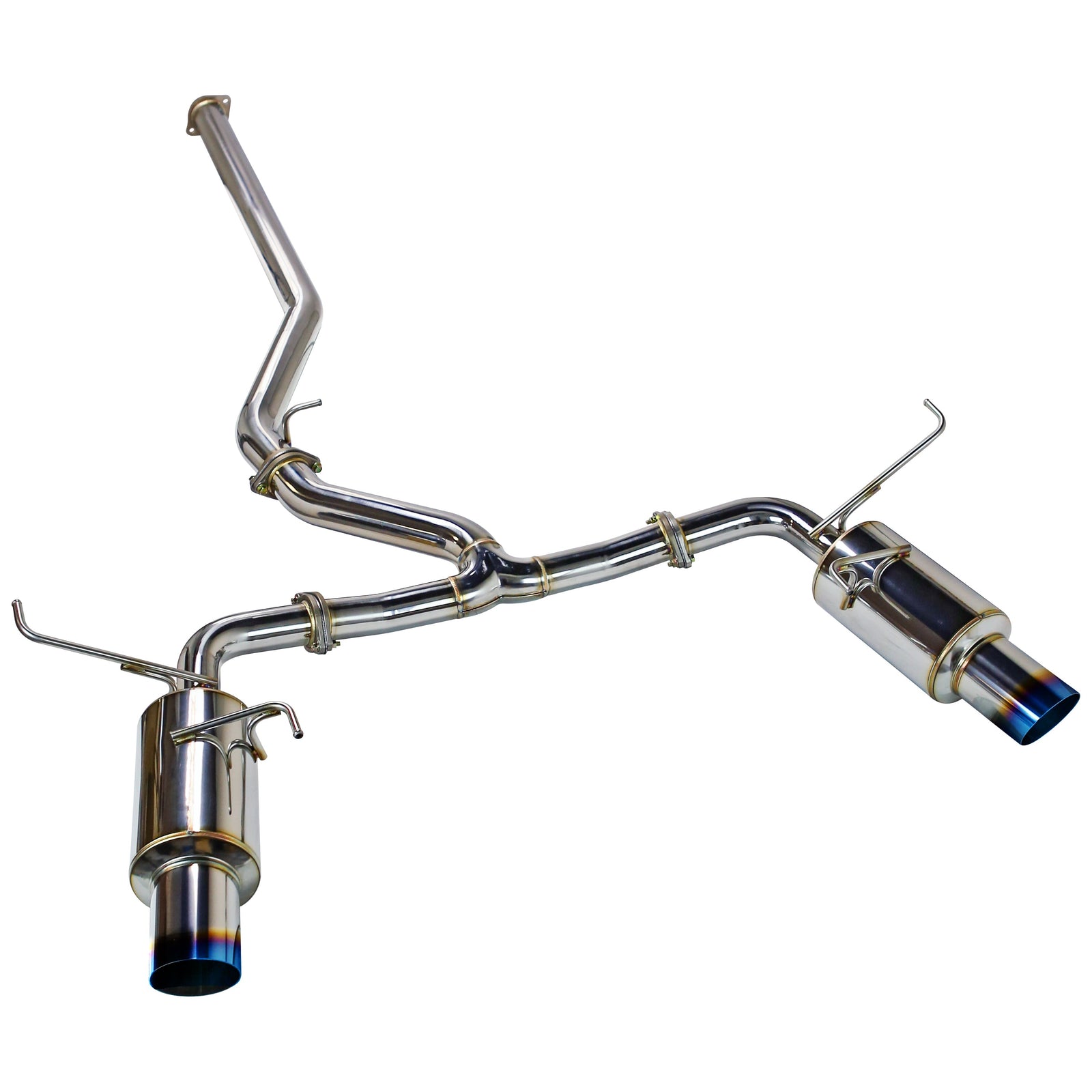 REMARK 2022+ Subaru WRX (VB) Catback Exhaust - Dual R1 Spec Burnt Stainless (Non-Resonated) - RK-C2076S-03T