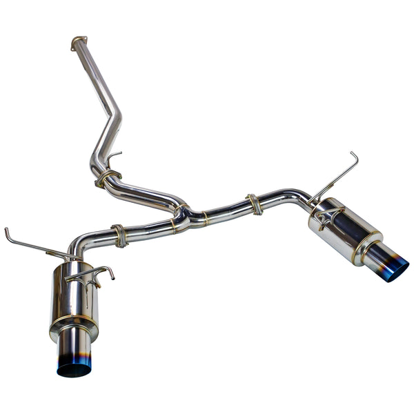 REMARK 2022+ Subaru WRX (VB) Catback Exhaust - Dual R1 Spec Burnt Stainless (Non-Resonated) - RK-C2076S-03T