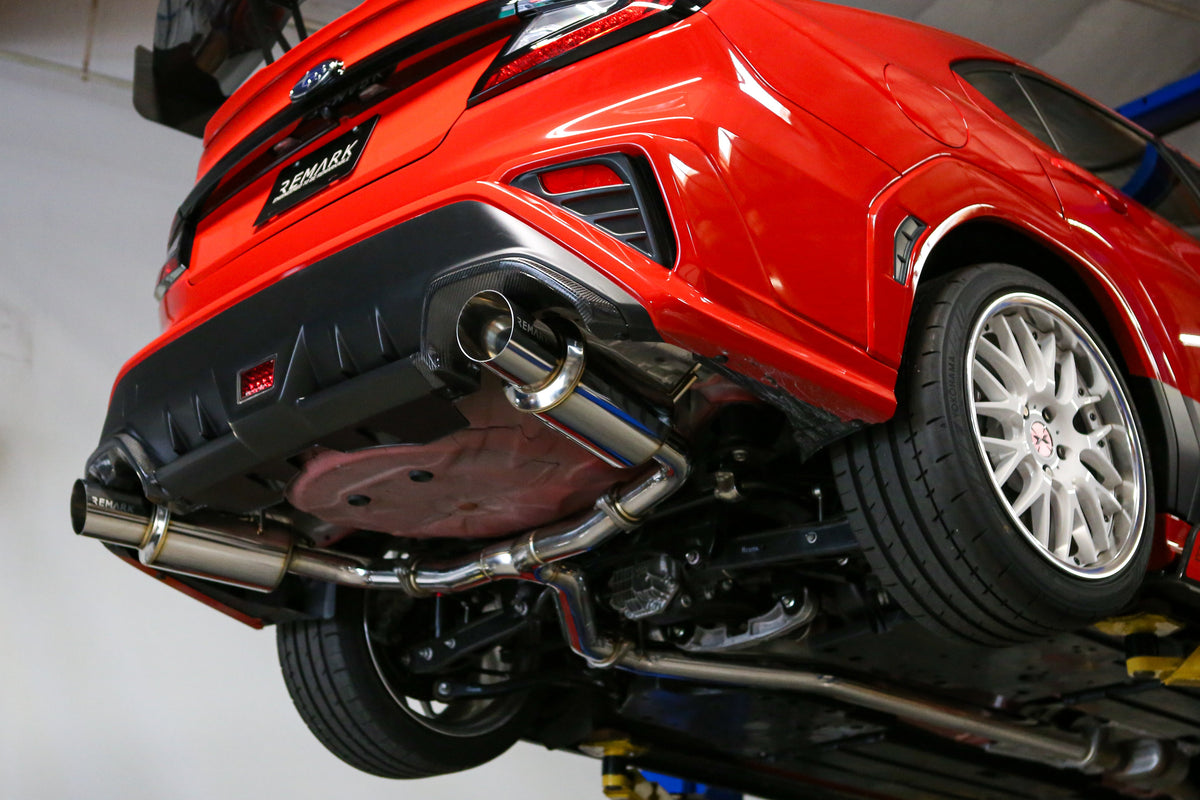 REMARK 2022+ Subaru WRX VB Catback Exhaust - Dual R1 Spec Stainless (Non-Resonated) - RK-C2076S-03