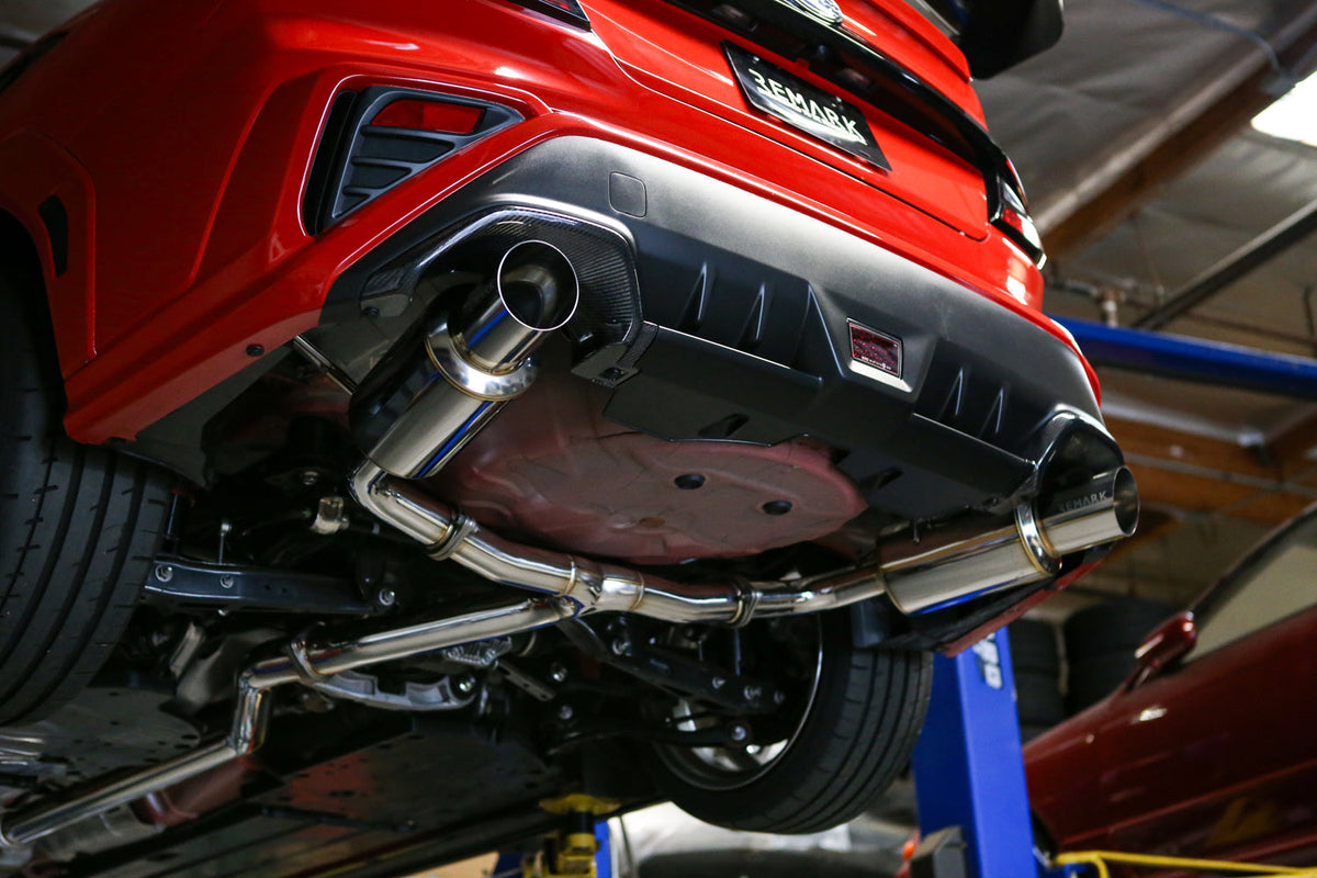 REMARK 2022+ Subaru WRX (VB) Catback Exhaust - Dual R1 Spec Burnt Stainless (Non-Resonated) - RK-C2076S-03T