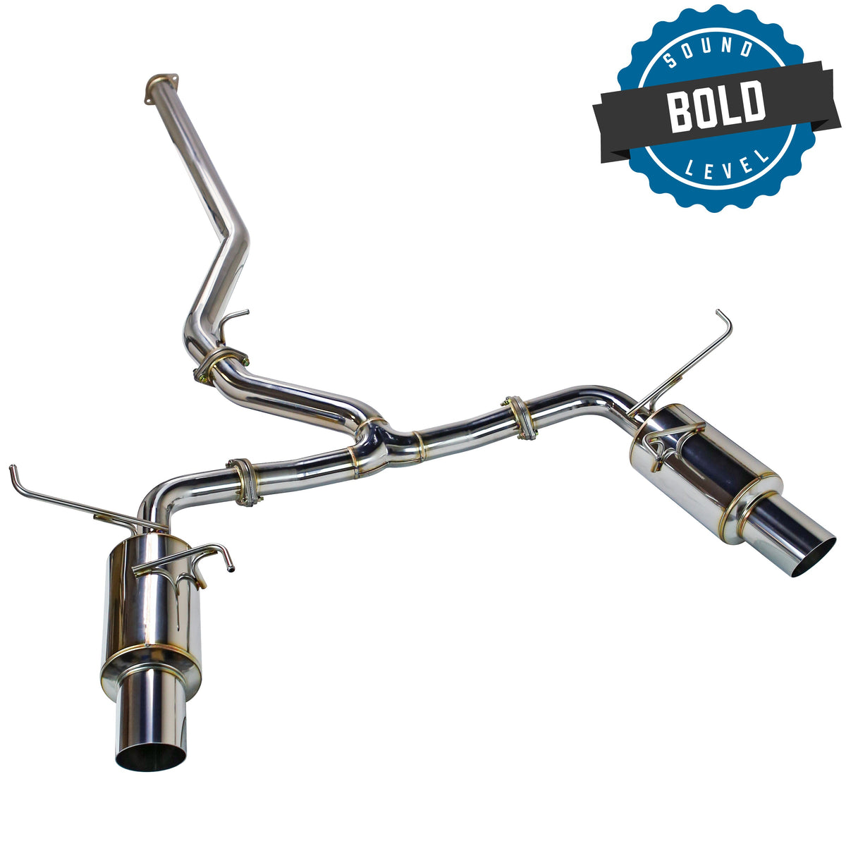 REMARK 2022+ Subaru WRX VB Catback Exhaust - Dual R1 Spec Stainless (Non-Resonated) - RK-C2076S-03