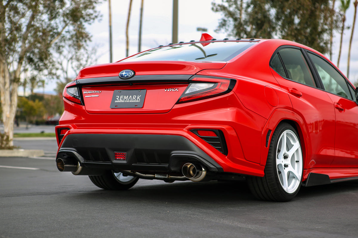 REMARK 2022+ Subaru WRX VB Catback Exhaust - Dual R1 Spec Stainless (Non-Resonated) - RK-C2076S-03