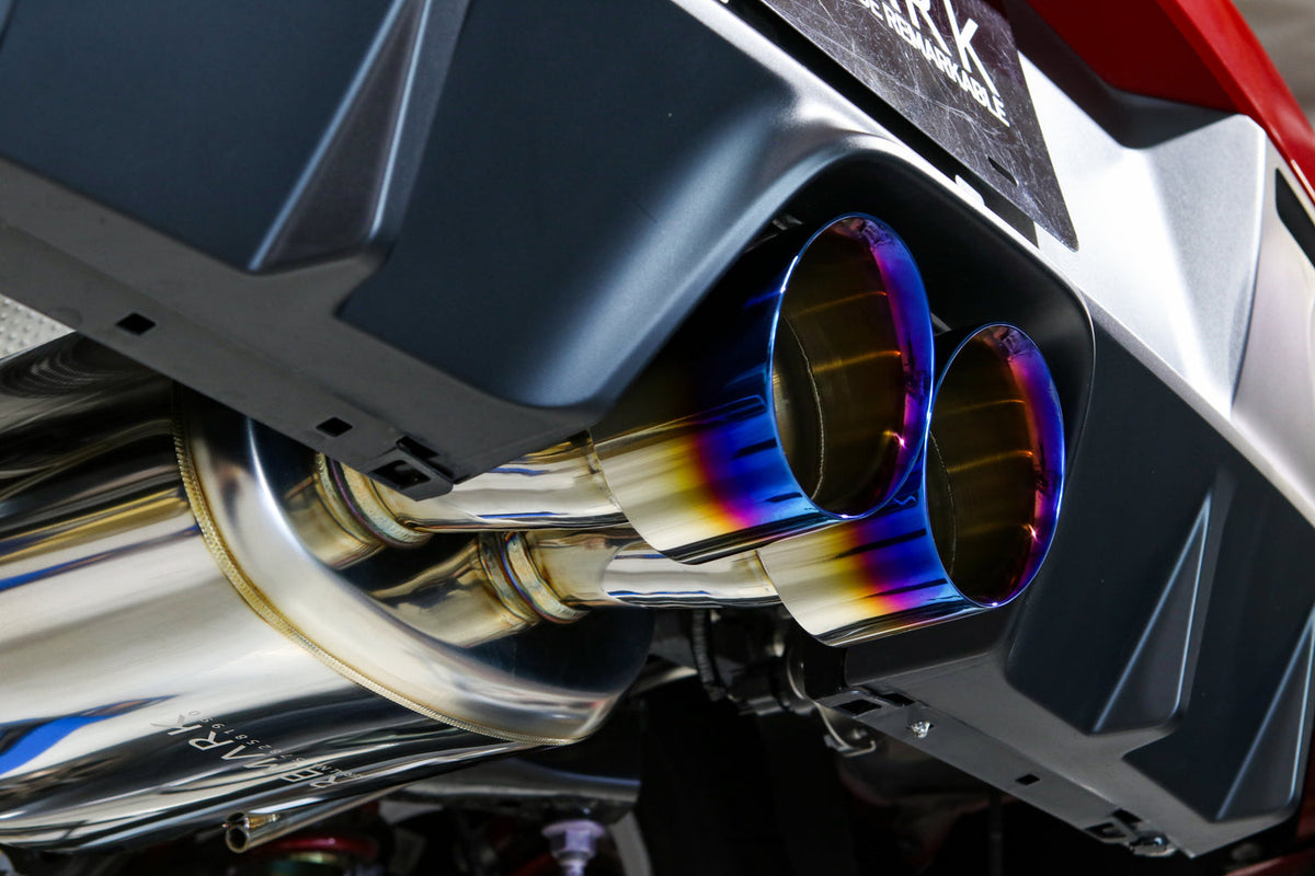 REMARK 24+ Toyota GR Corolla Dual Center Exit w/ Resonator Burnt Stainless Steel Catback Exhaust, - RK-C2076T-05TC