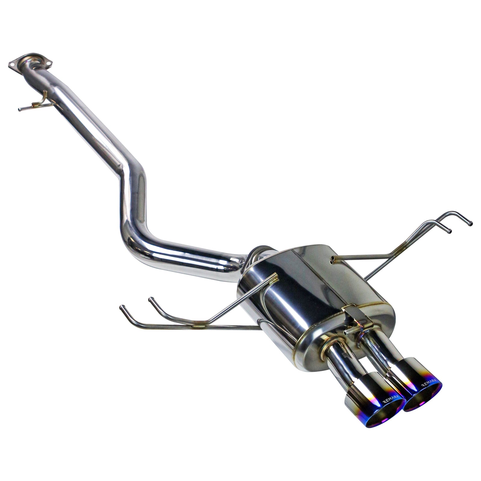 REMARK 23+ Toyota GR Corolla Catback Exhaust - Dual Tips Center Exit (Burnt SS) - RK-C2076T-05T