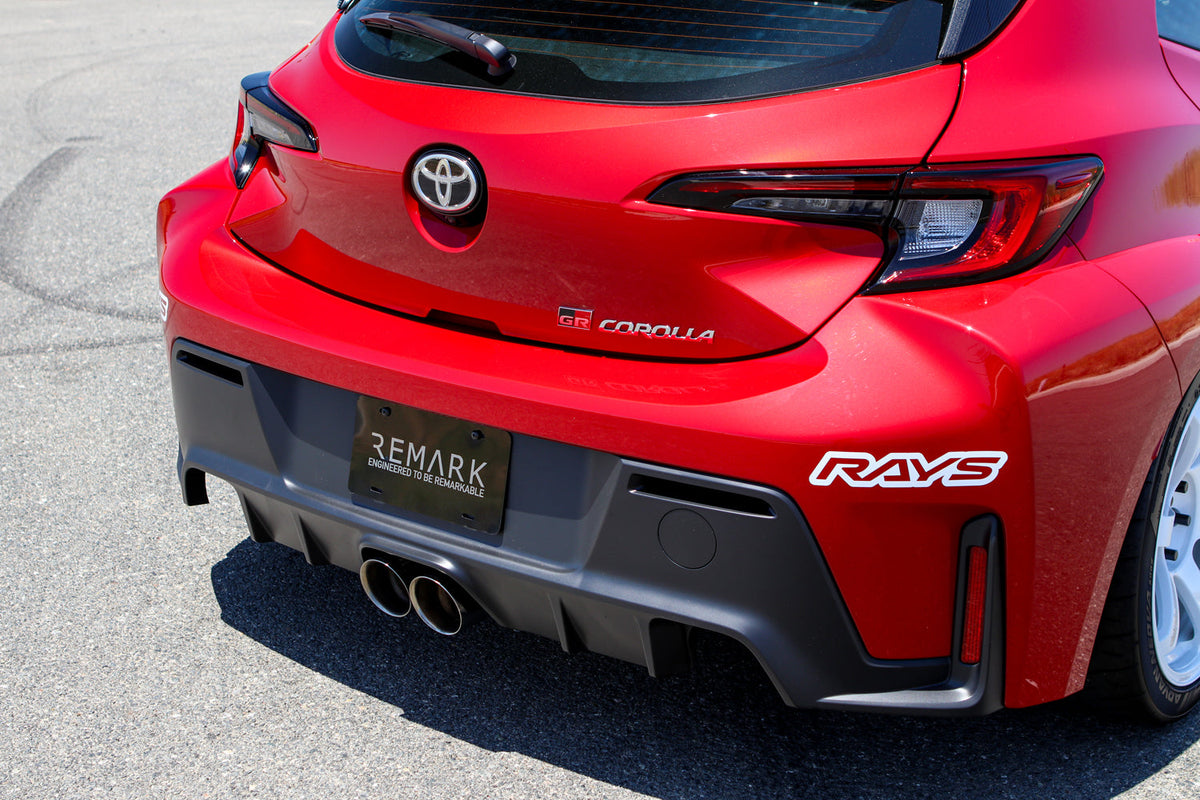 REMARK 23+ Toyota GR Corolla Catback Exhaust - Dual Tips Center Exit (Burnt SS) - RK-C2076T-05T