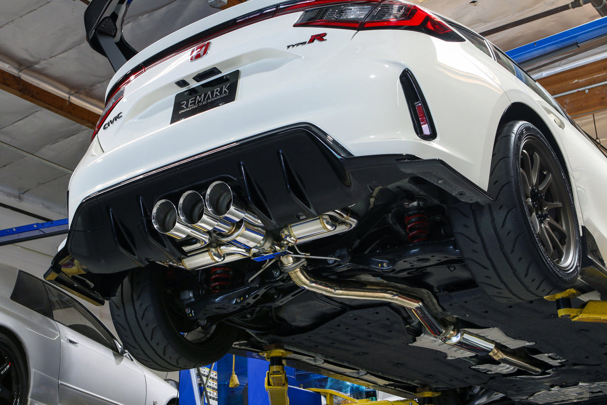 Remark 2023+ Honda Civic Type-R (FL5) Triple Tip Catback Exhaust w/ Triple Tip & Front Pipe - RK-C3076H-09