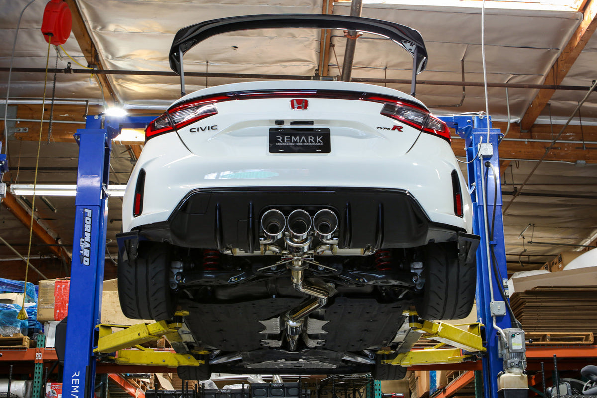 Remark 2023+ Honda Civic Type-R (FL5) Triple Tip Catback Exhaust w/ Triple Tip & Front Pipe - RK-C3076H-09