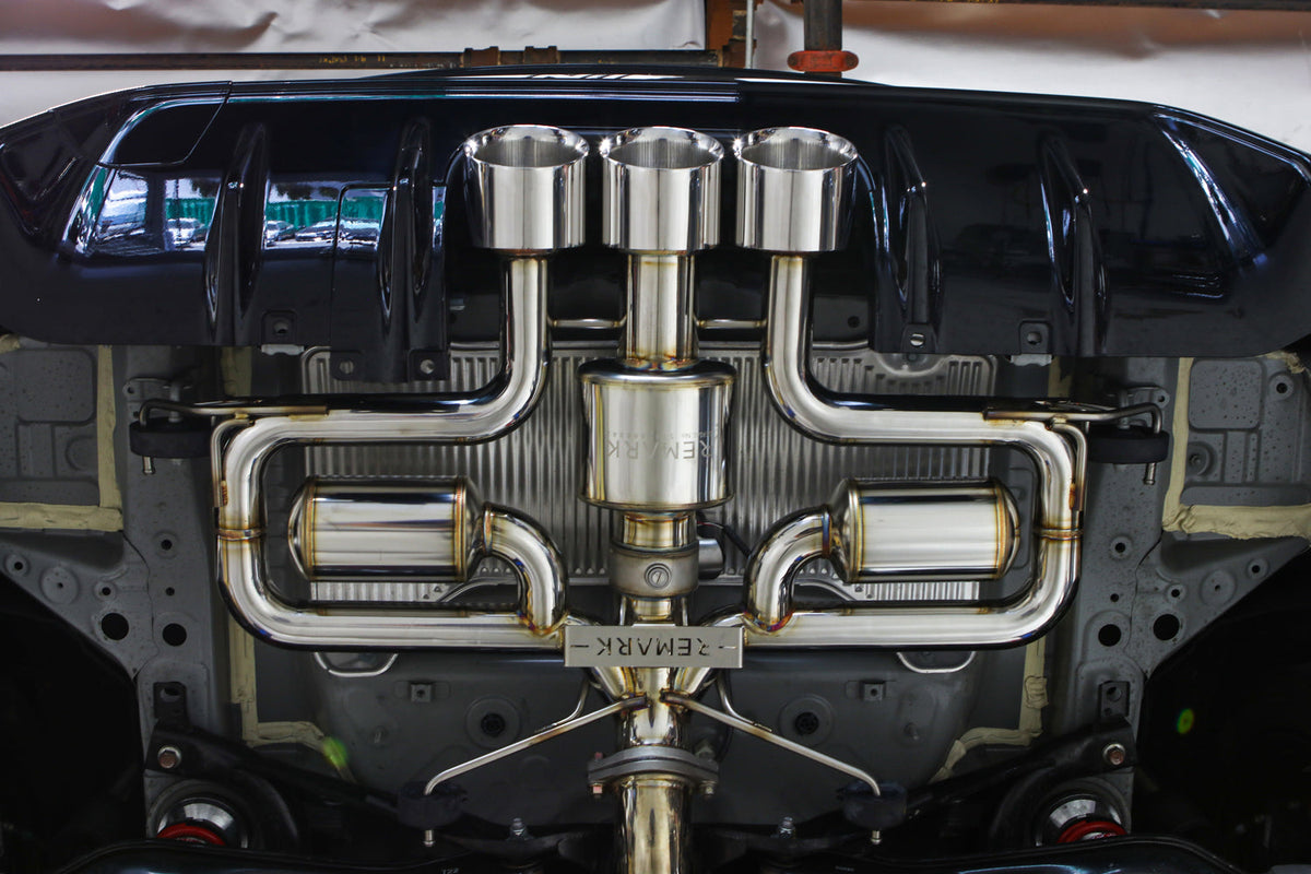 Remark 2023+ Honda Civic Type-R (FL5) Triple Tip Catback Exhaust w/ Triple Tip & Front Pipe - RK-C3076H-09