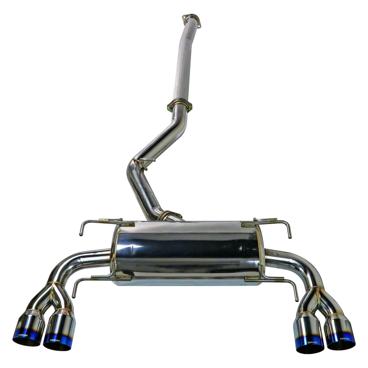 Remark 08-14 Subaru STi GR Hatch Sports Touring Spec - Burnt Quad Tips (Non-Resonated) - RK-C4076S-02TN
