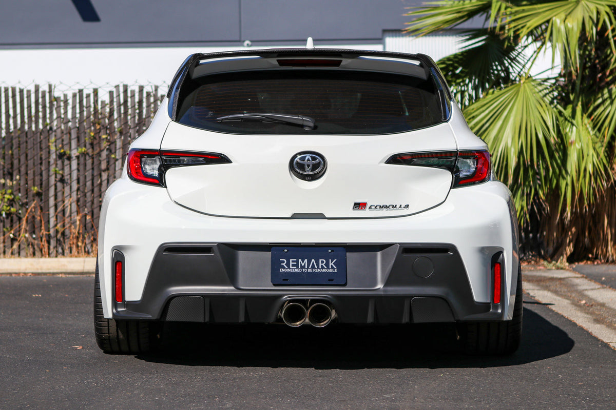 Remark 23+ Toyota GR Corolla Carbon Fiber Outer Exhaust Block Off Plates - RMK-05-EC01T-02