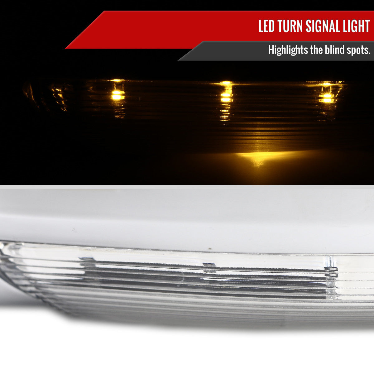 Spec-D Tuning - 2013-2019 Dodge RAM Chrome Power Adjustable, Auto-Fold, & Heated Side Mirror w/ LED Turn Signal & Puddle Light - Driver Side Only - RMV-RAM13CHP-AT-FS-L