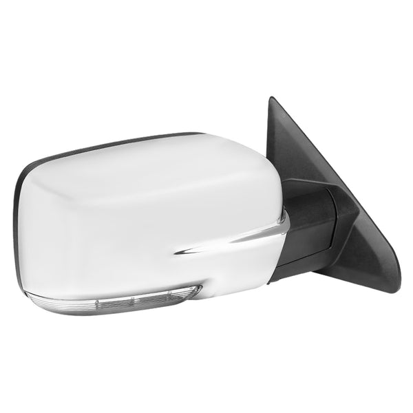 Spec-D Tuning - 2013-2019 Dodge RAM Chrome Power Adjustable, Auto-Fold, & Heated Side Mirror w/ LED Turn Signal & Puddle Light - Passenger Side Only - RMV-RAM13CHP-AT-FS-R