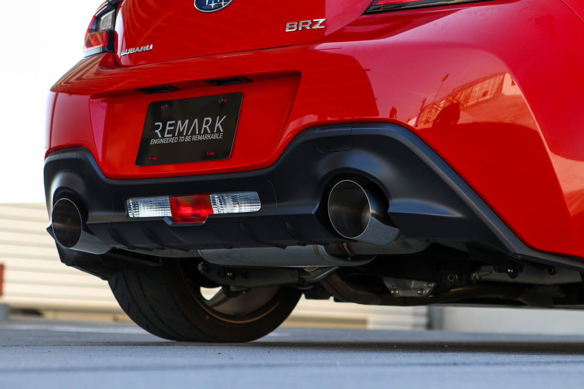 Remark 22+ Subaru BRZ/Toyota GR86 Axle-Back Exhaust - Burnt Single Wall Tips - RO-TTZ8-SM