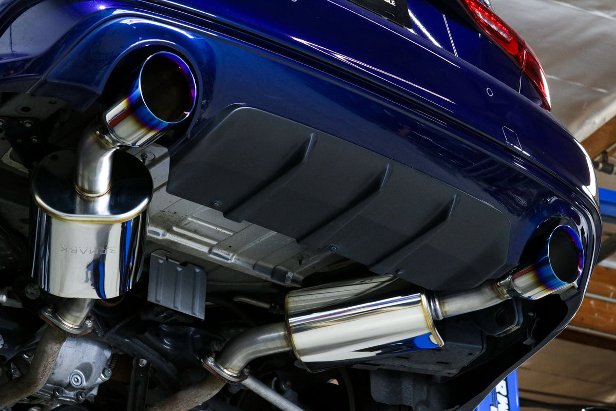REMARK 14+ Infiniti Q50 Axleback Exhaust w/Mufflers - Stainless Double Wall Tip - RO-TSQ5-DM
