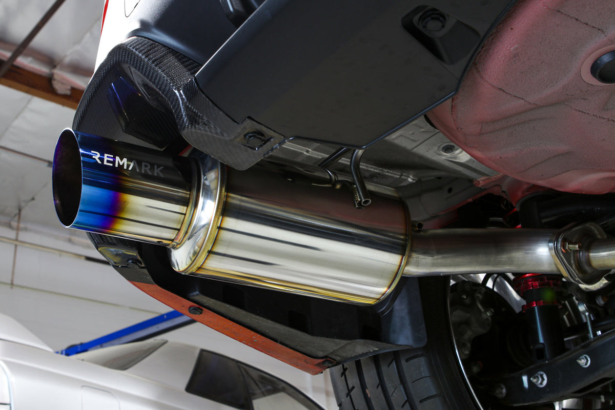 REMARK 2022+ Subaru WRX VB Axleback Exhaust - Dual R1 Spec Burnt Stainless - RO-TTVB-R1D