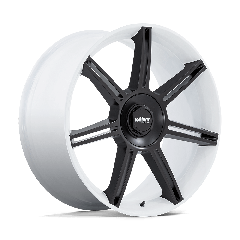Rotiform Fra 22X10 5X130 +56MM Gloss White W/ M-Black Spokes