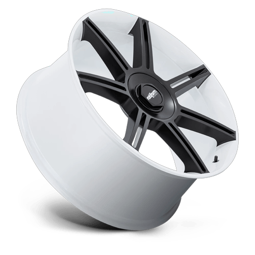 Rotiform Fra 22X10 5X130 +56MM Gloss White W/ M-Black Spokes