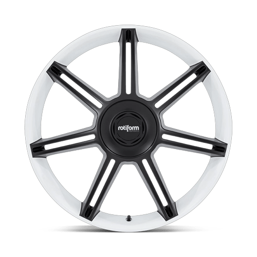 Rotiform Fra 22X12 5X130 +60MM Gloss White W/ M-Black Spokes