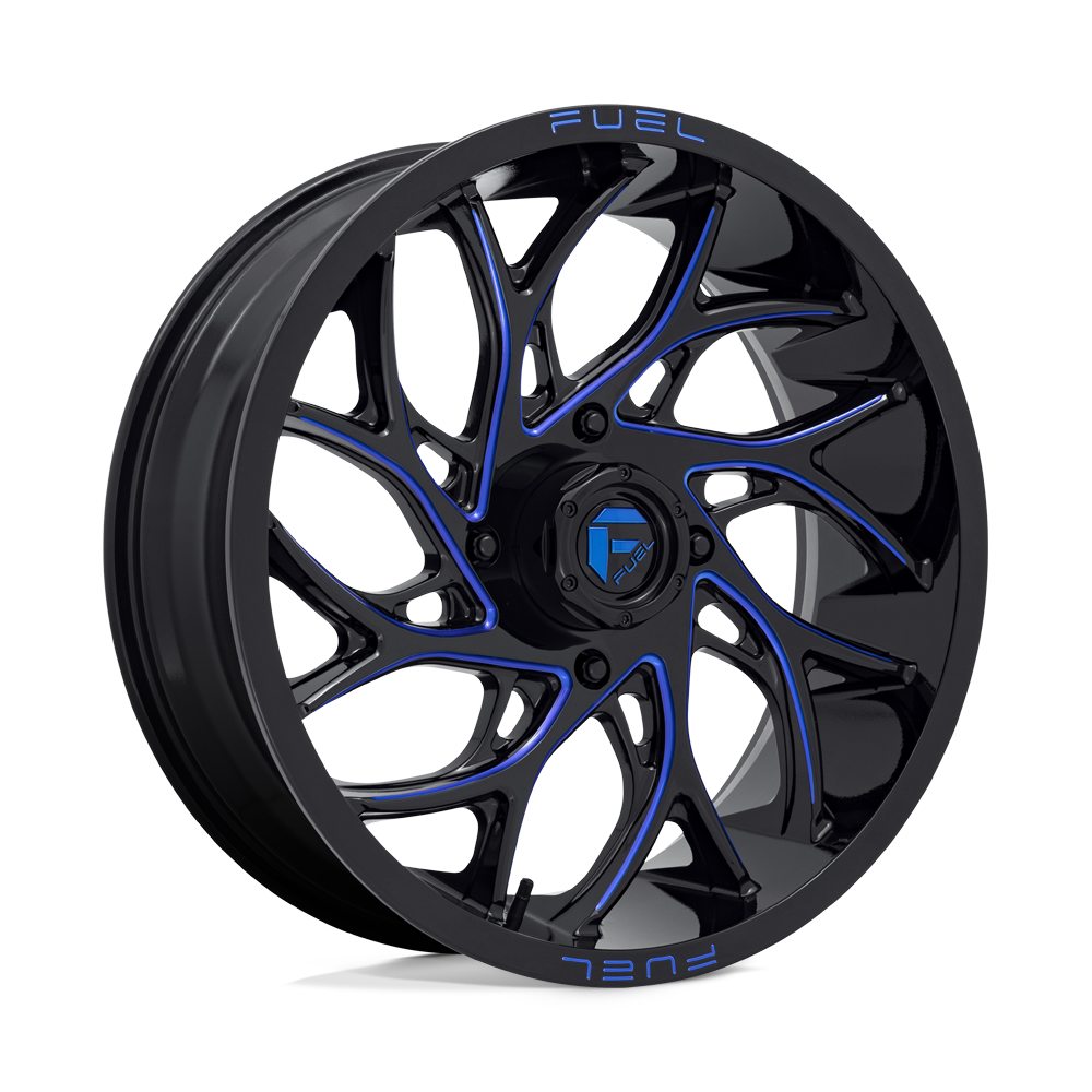 Fuel Off-Road D778 20X7 Gloss Black Milled W/ Candy Blue Tint 4x137 +13mm