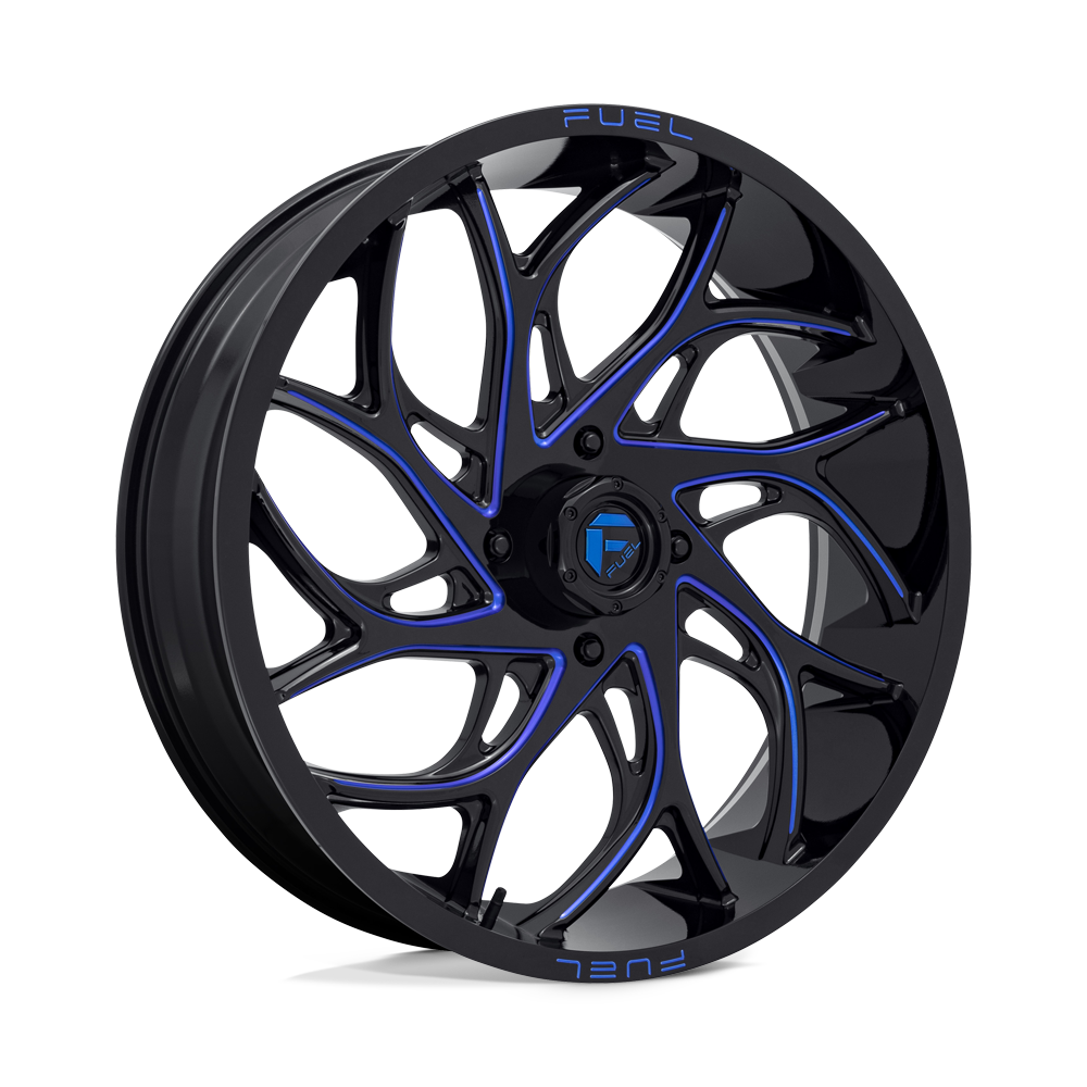 Fuel Off-Road D778 24X7 Gloss Black Milled W/ Candy Blue Tint 4x156 +13mm