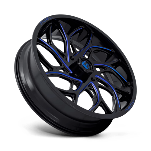 Fuel Off-Road D778 24X7 Gloss Black Milled W/ Candy Blue Tint 4x156 +13mm