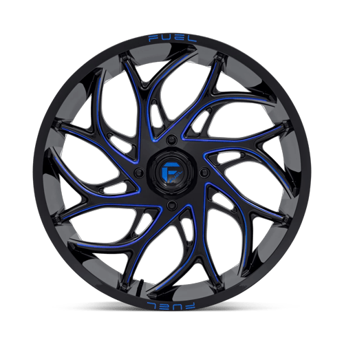 Fuel Off-Road D778 24X7 Gloss Black Milled W/ Candy Blue Tint 4x156 +13mm