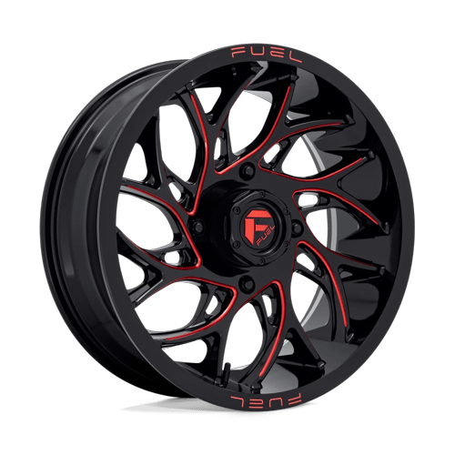 Fuel Off-Road Aluminum Wheels 20X7 Runner Utv D779 Gloss Black Milled W/ Candy Red Tint