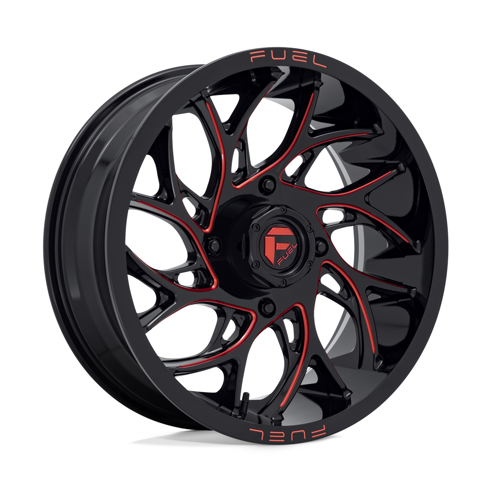Fuel Off-Road Aluminum Wheels 20X7 Runner Utv D779 Gloss Black Milled W/ Candy Red Tint