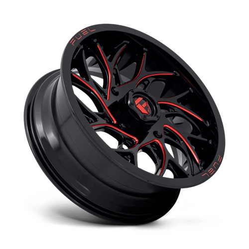 Fuel Off-Road D779 18X7 Gloss Black Milled W/ Candy Red Tint 4x156 +13mm