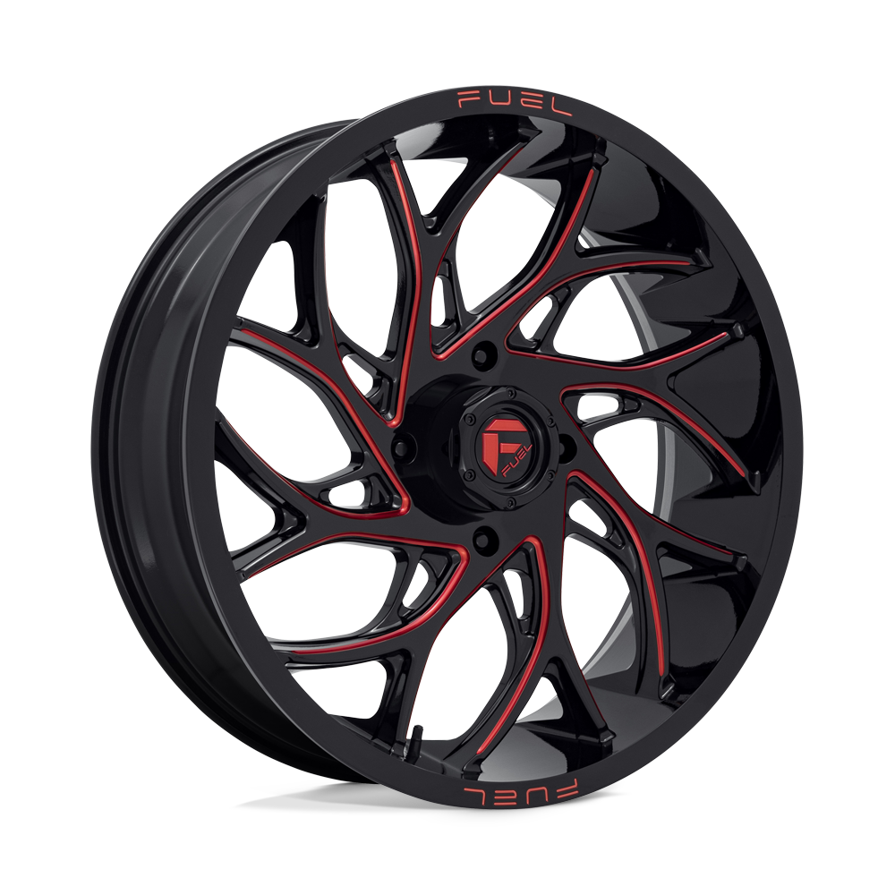 Fuel Off-Road D779 22X7 Gloss Black Milled W/ Candy Red Tint 4x156 0mm