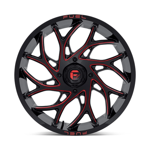 Fuel Off-Road D779 22X7 Gloss Black Milled W/ Candy Red Tint 4x156 0mm